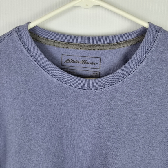 NWOT Eddie Bauer Mens Legend Wash Long Sleeve Medium Blue T-Shirt Soft Comfy XL - Picture 3 of 7